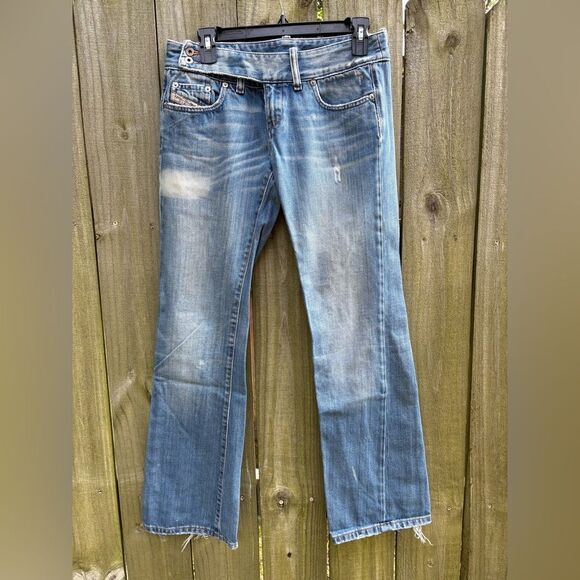 Vintage Y2K Diesel Designer Low Rise Flare Cherone Jeans Size 28 2004 - Picture 1 of 10